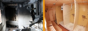 Специалисты Завода "Сибмаш" восстановили пострадавший от пожара вагон-дом
